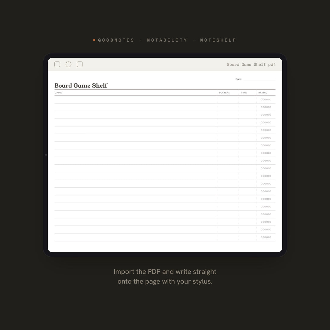 Board Game Shelf printable planner insert — preview image 5 of 20
