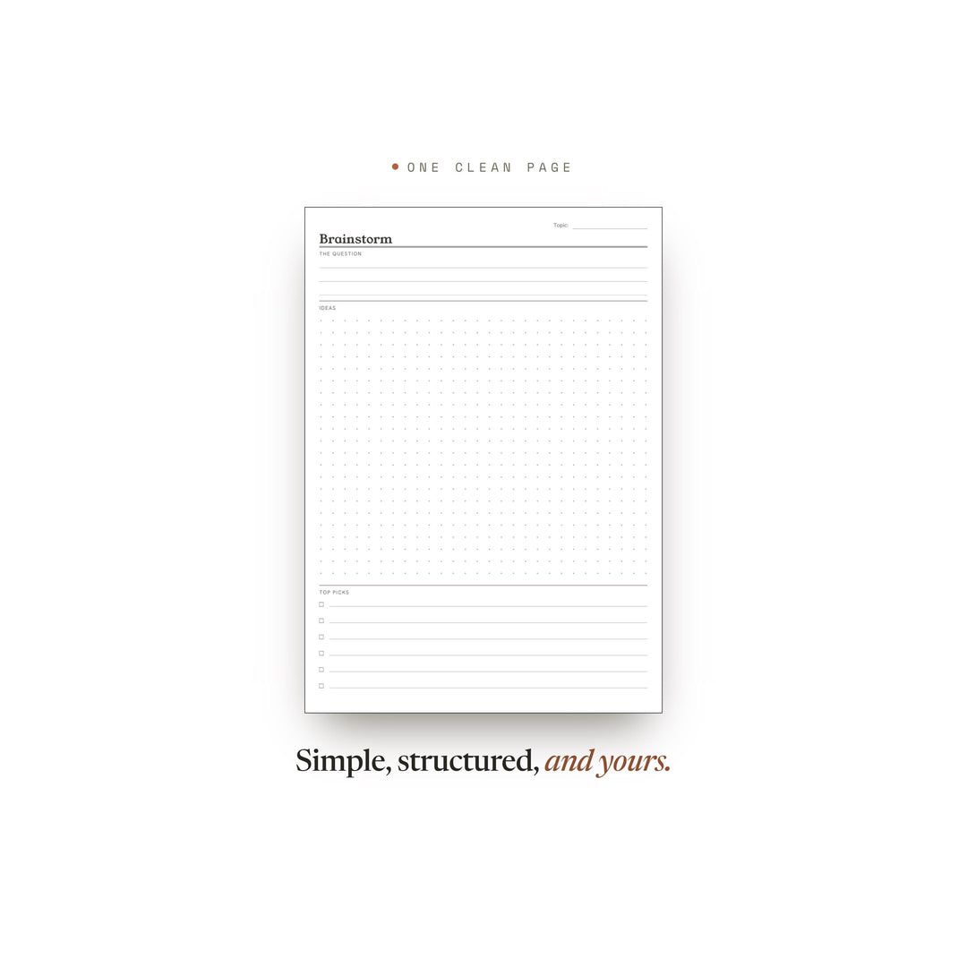 Brainstorm printable planner insert — preview image 2 of 20