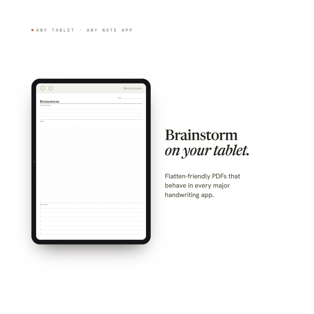 Brainstorm printable planner insert — preview image 6 of 20