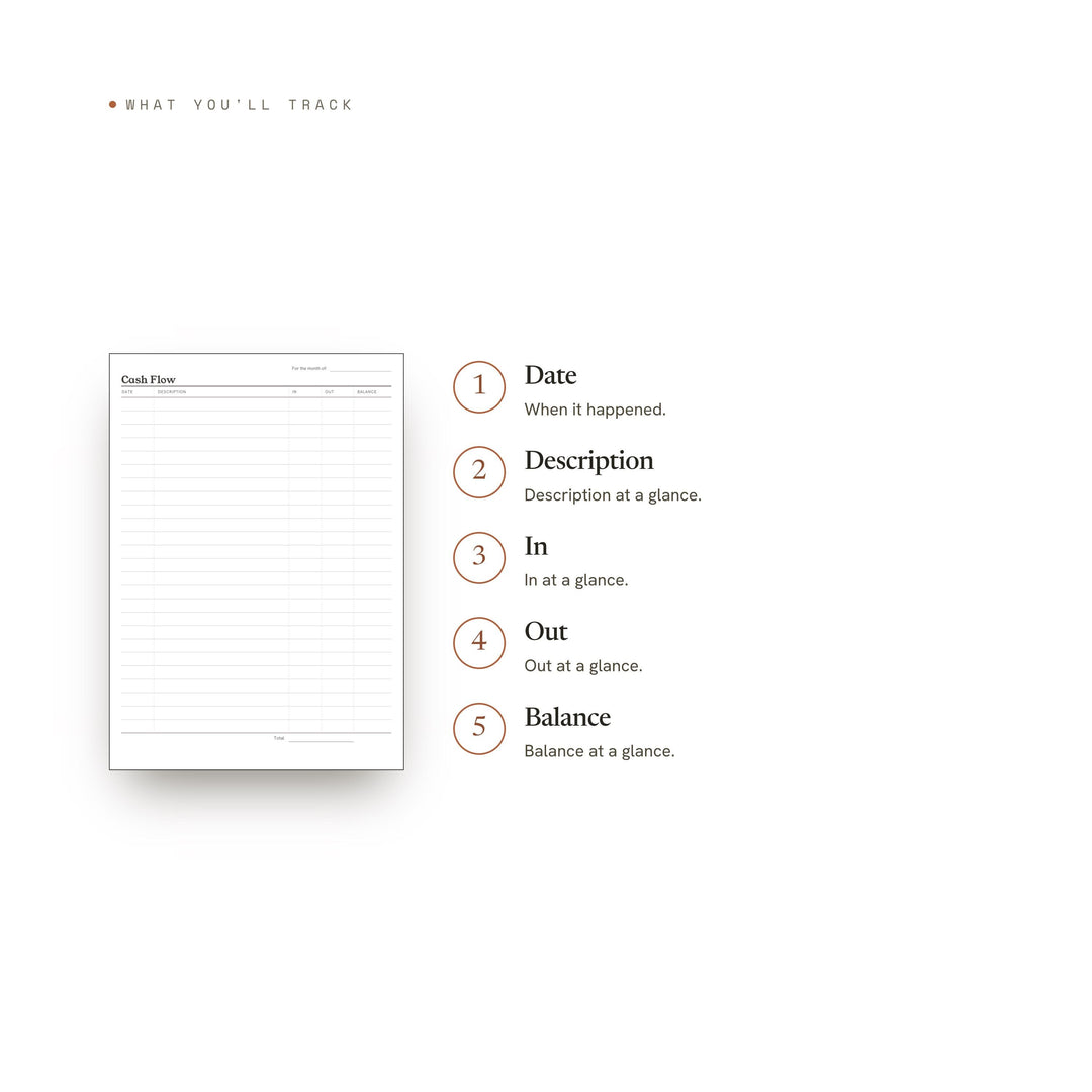 Cash Flow printable planner insert — preview image 8 of 20
