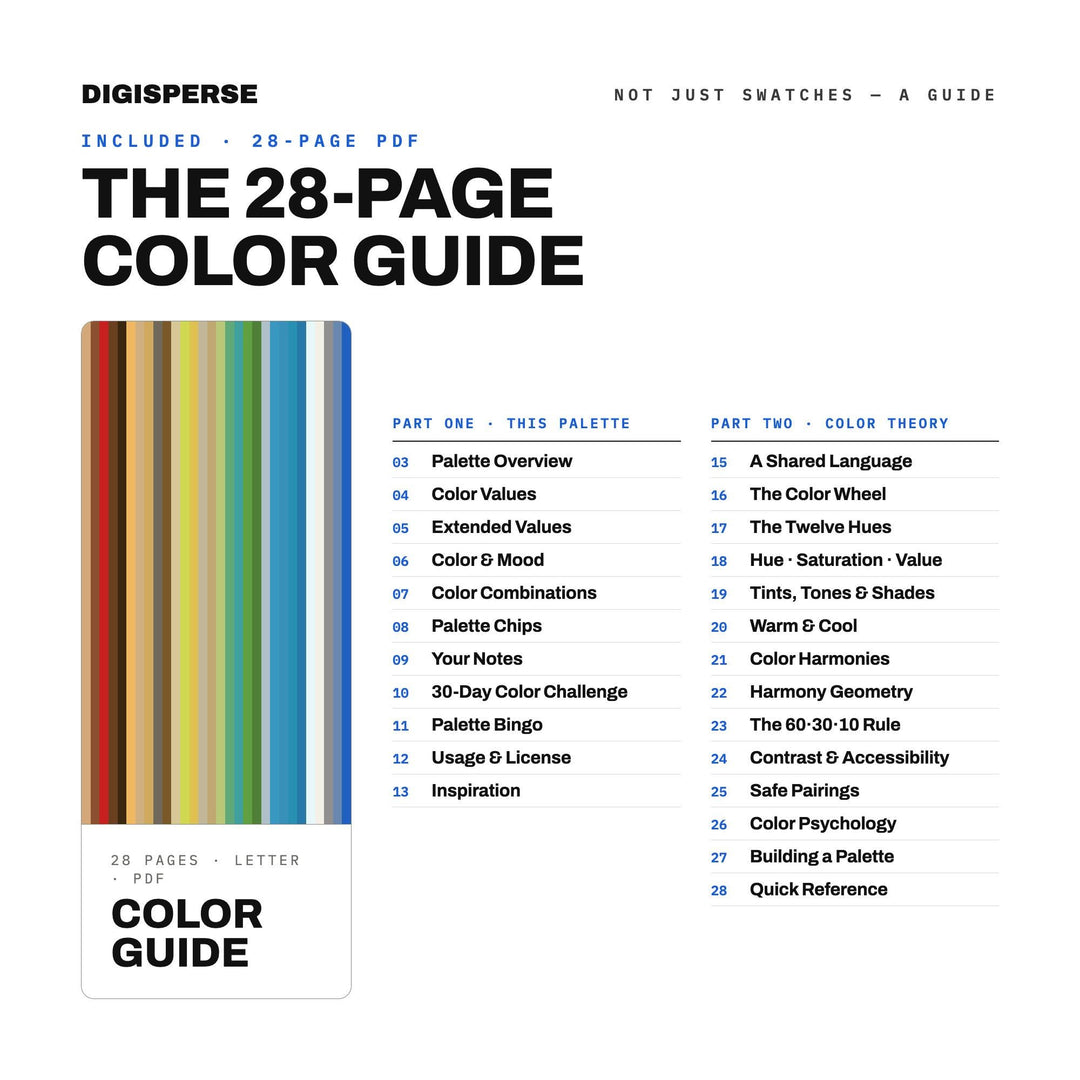 Rope Swing Creek Color Palette | 30 Procreate Swatches, ASE, PDF (Digital Download)