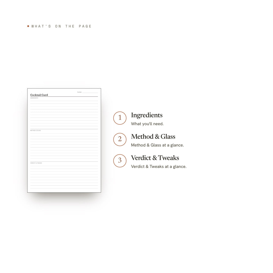 Cocktail Card printable planner insert — preview image 8 of 20