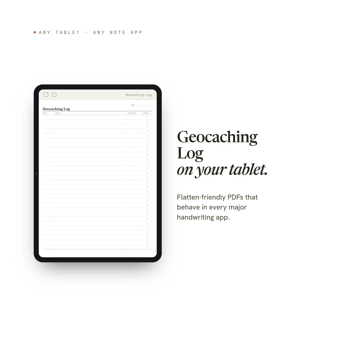 Geocaching Log printable planner insert — preview image 6 of 20