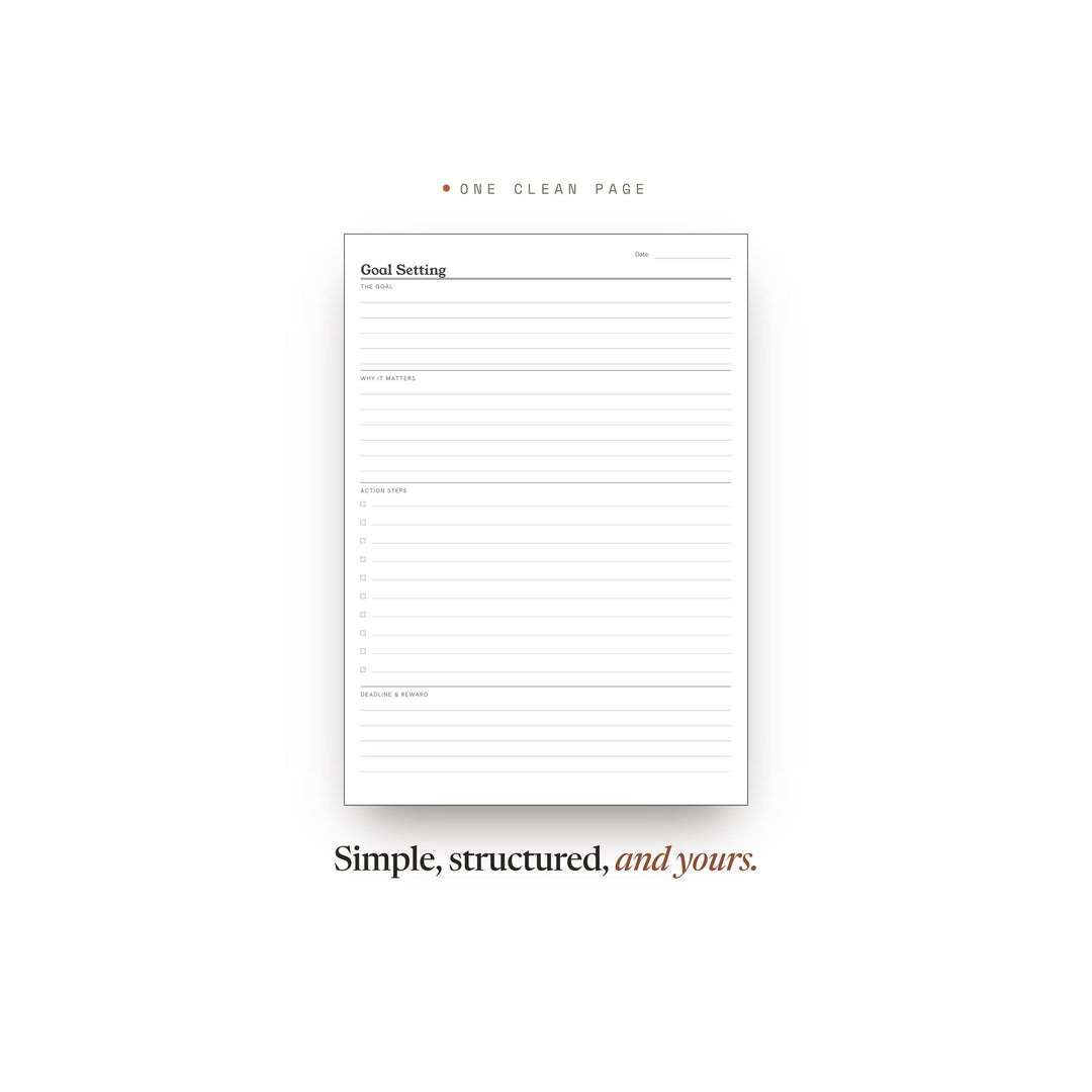 Goal Tracker printable planner insert — preview image 2 of 20