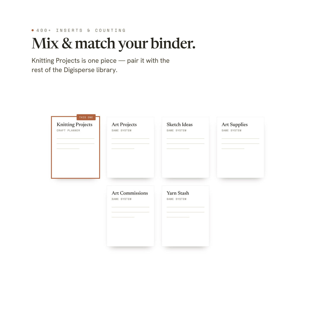 Knitting Project Tracker | Yarn + WIP Log | GoodNotes + iPad PDF | Instant Download