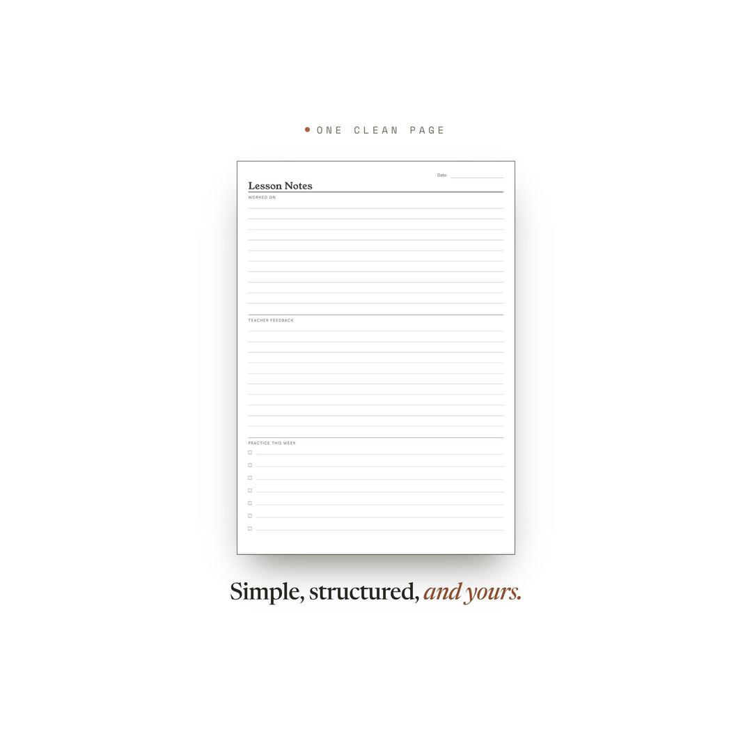 Lesson Notes printable planner insert — preview image 2 of 20