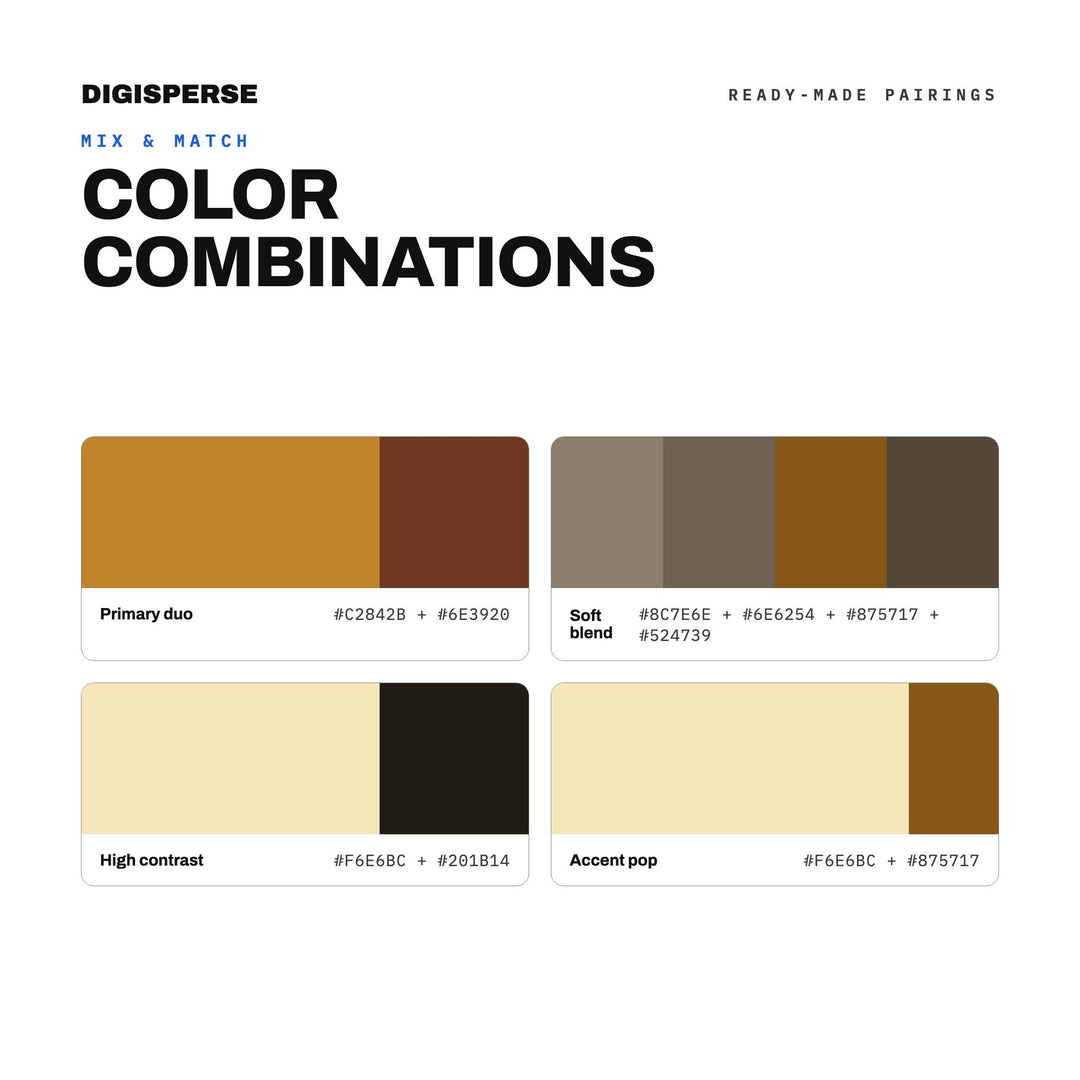 Tiger's Eye Color Palette | 30 Colors | Hex RGB CMYK | Procreate Swatches + ASE | Digital Download