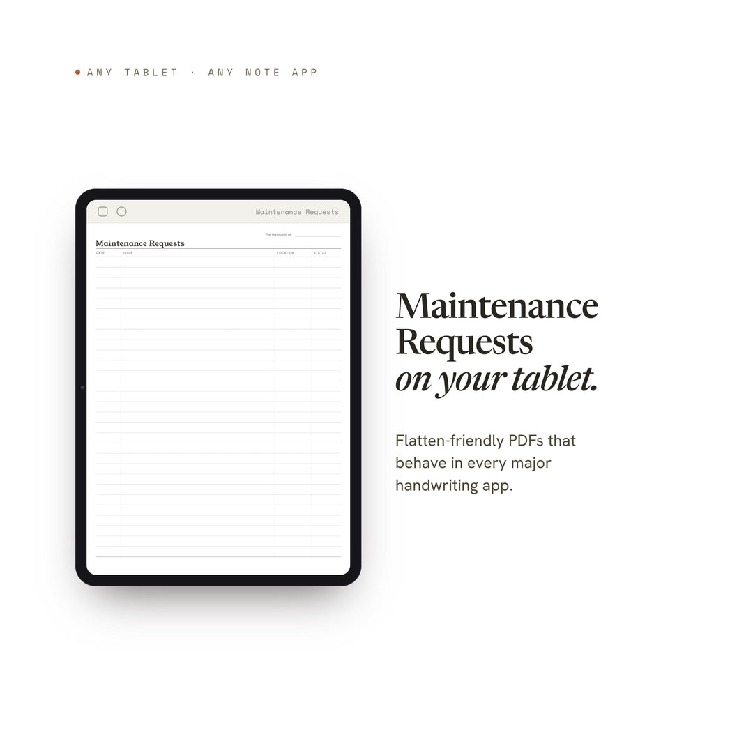 Maintenance Requests printable planner insert — preview image 6 of 20