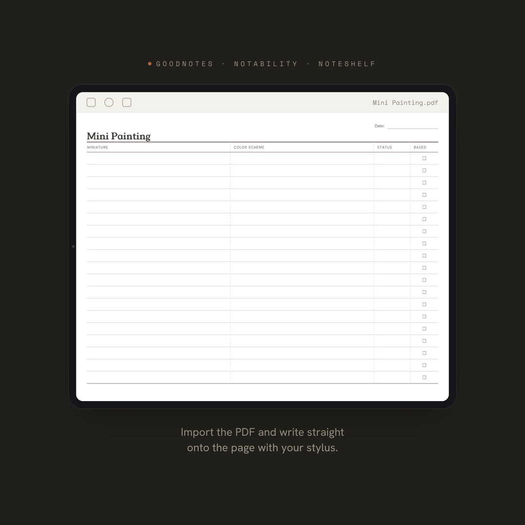 Mini Painting printable planner insert — preview image 5 of 20