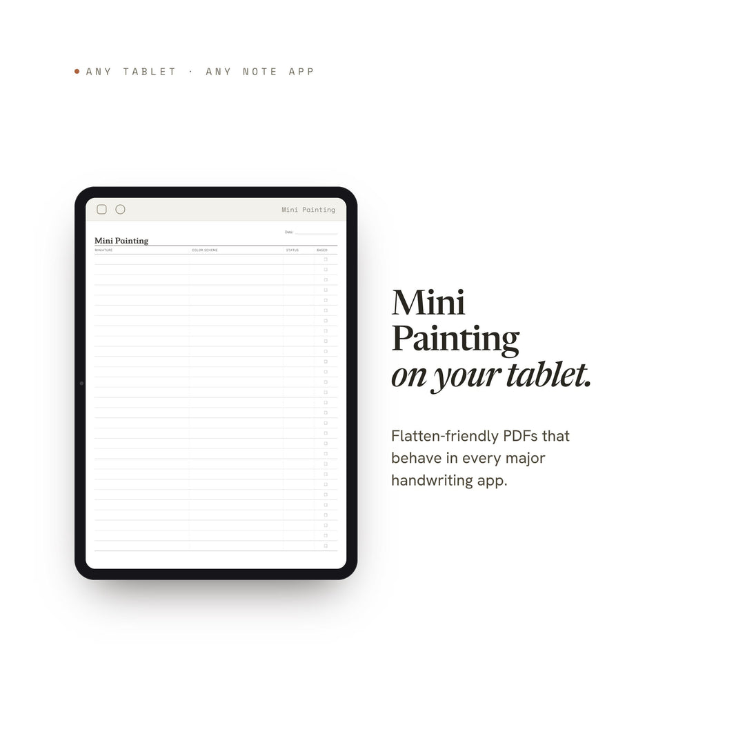 Mini Painting printable planner insert — preview image 6 of 20