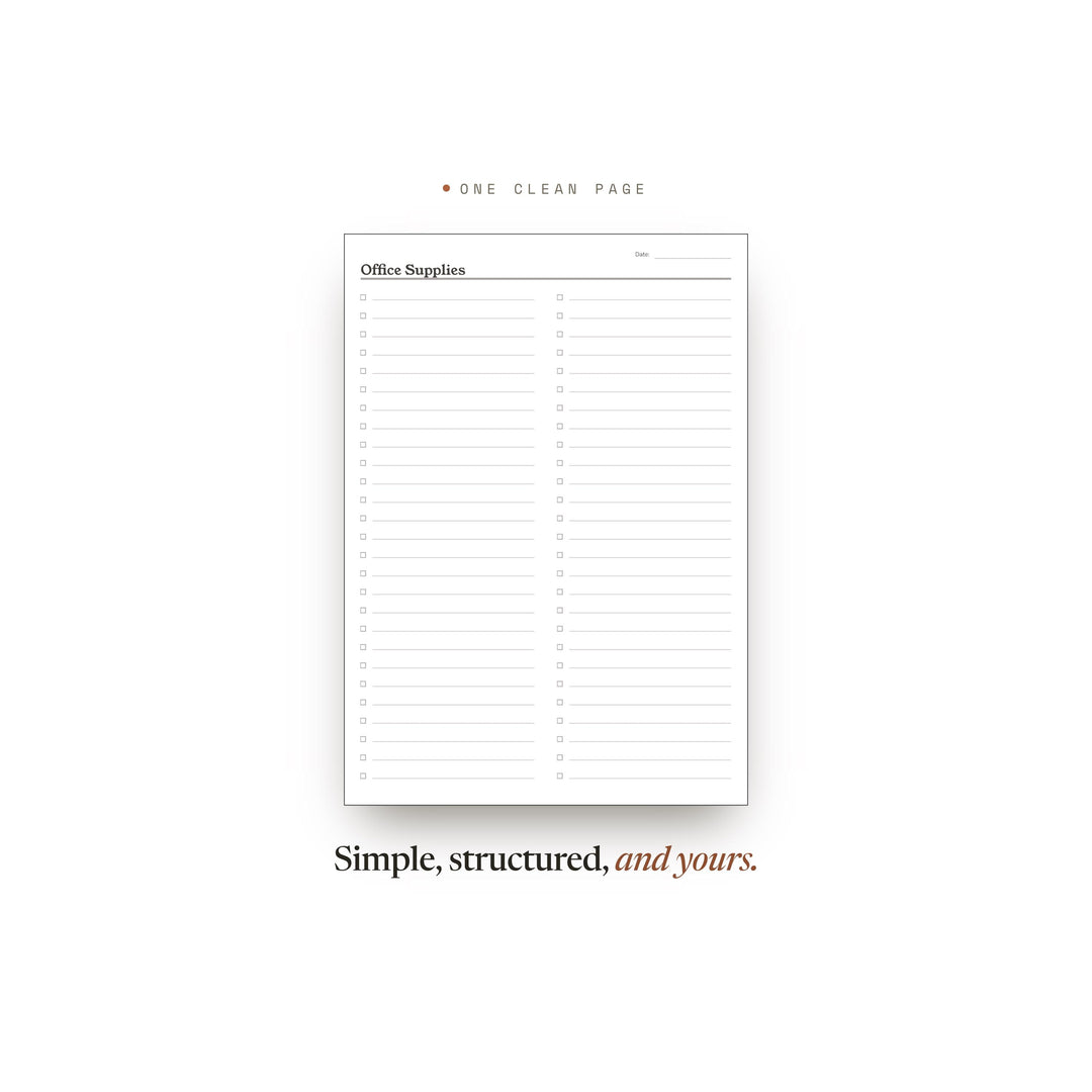 Inventory Tracker Printable | Office Supply Stock + Reorder | GoodNotes + iPad PDF | Instant Download