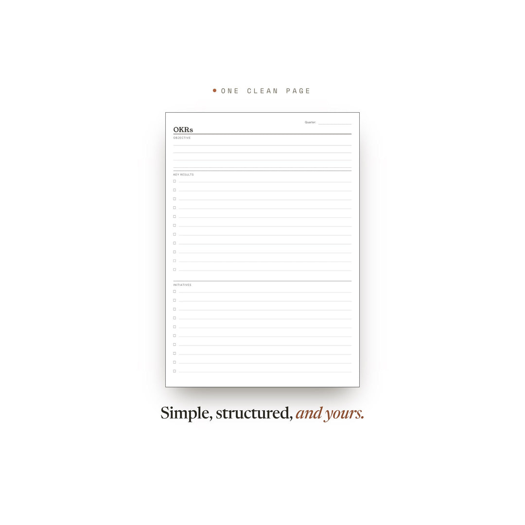 OKRs Planner Insert | Strategy Planner | GoodNotes iPad PDF | Digital Download