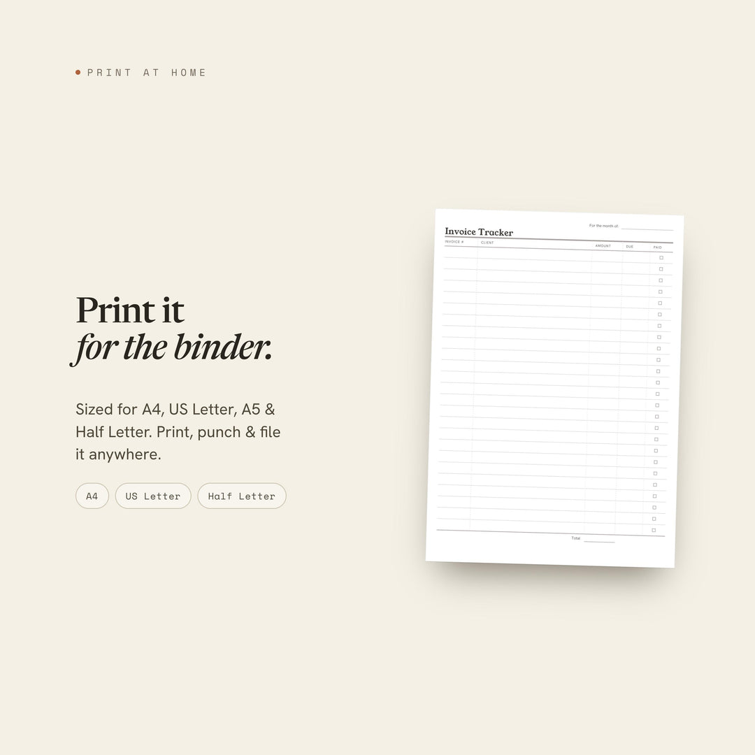 Invoice Tracker Planner Insert | Expense Tracker | GoodNotes iPad PDF | Digital Download