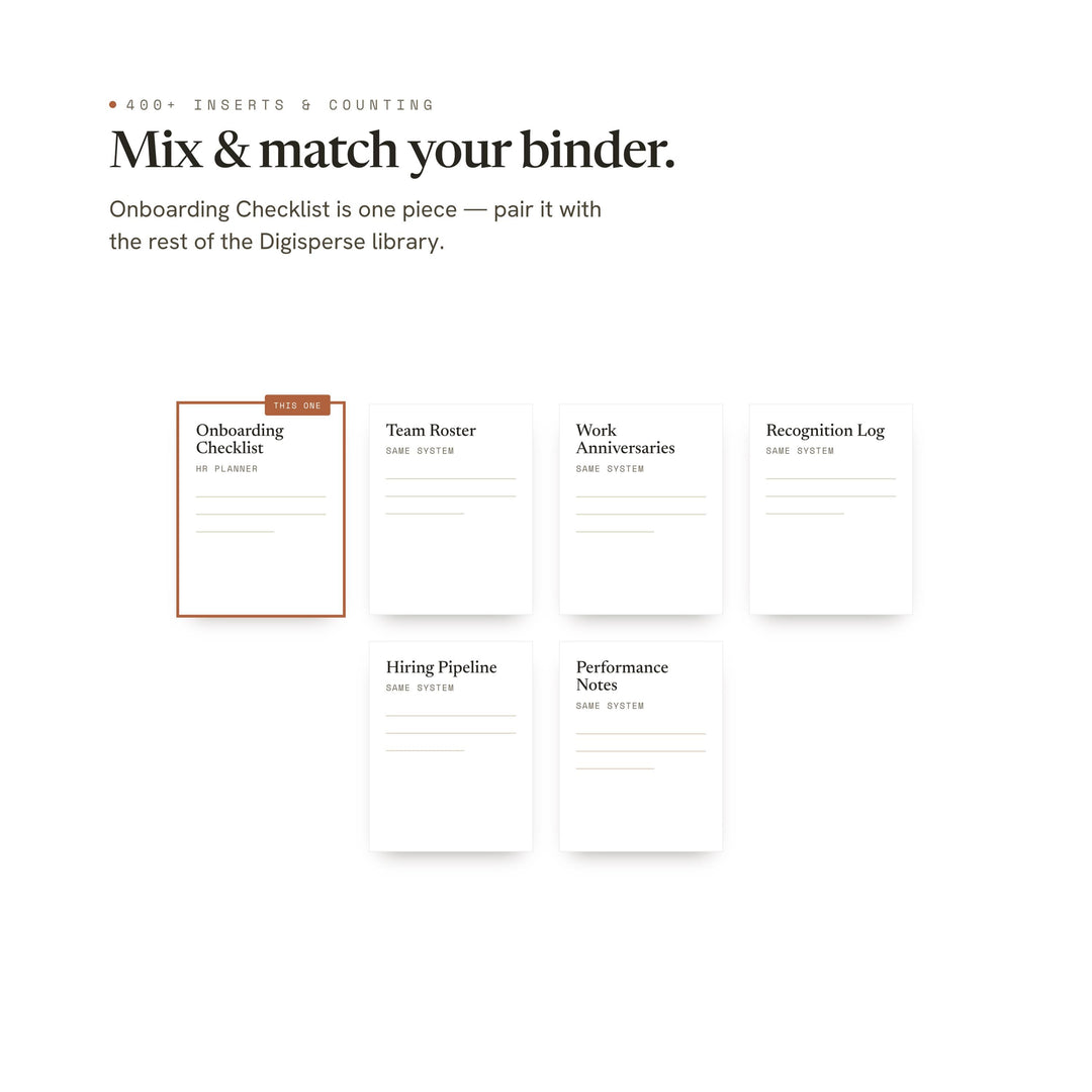 Onboarding Checklist Planner Insert | Hr Planner | GoodNotes iPad PDF | Digital Download