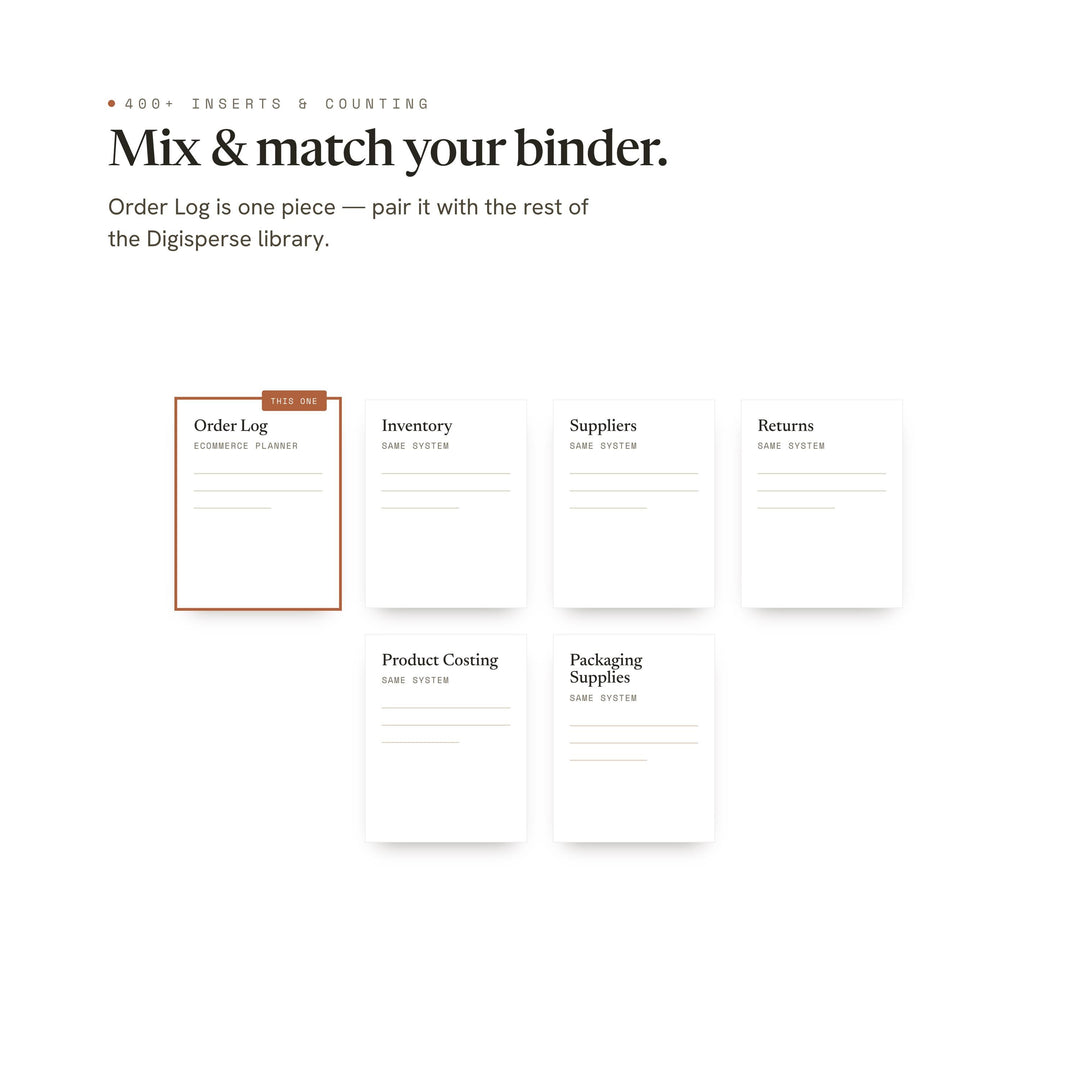 Order Log Planner Insert | Ecommerce Planner | GoodNotes iPad PDF | Digital Download