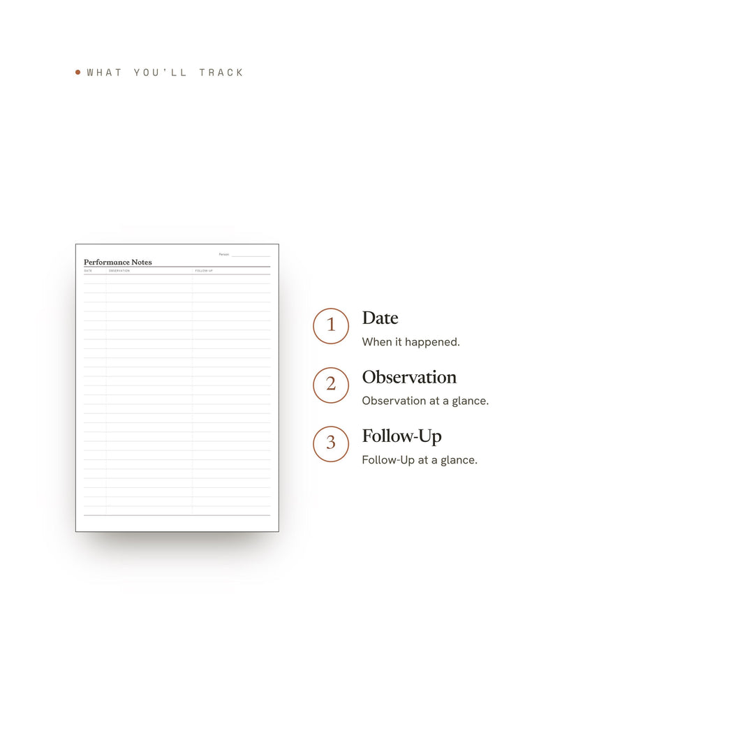 Performance Notes printable planner insert — preview image 8 of 20