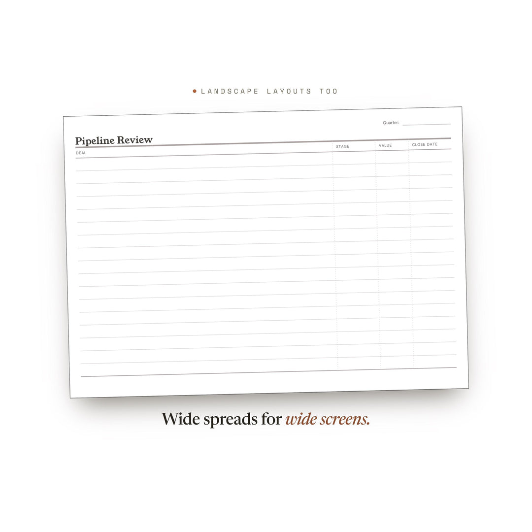 Pipeline Review Planner Insert | Client Tracker | GoodNotes iPad PDF | Digital Download