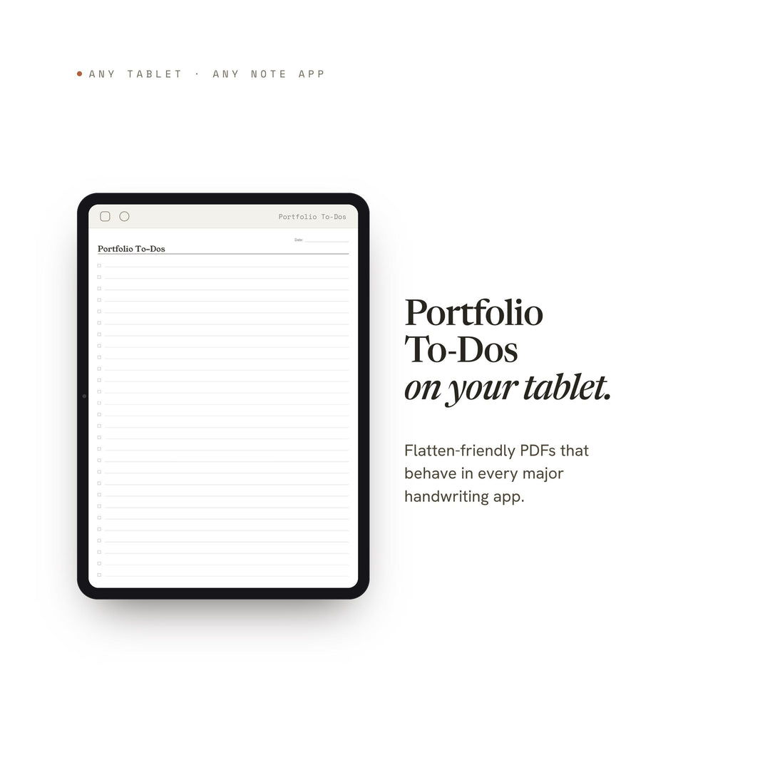 Portfolio To Dos printable planner insert — preview image 6 of 20