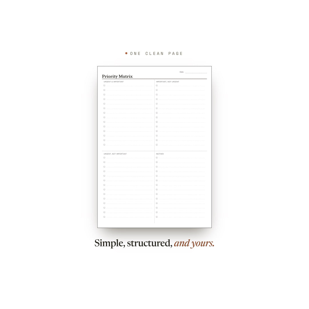 Priority Matrix Planner Insert | Study Planner | GoodNotes iPad PDF | Digital Download