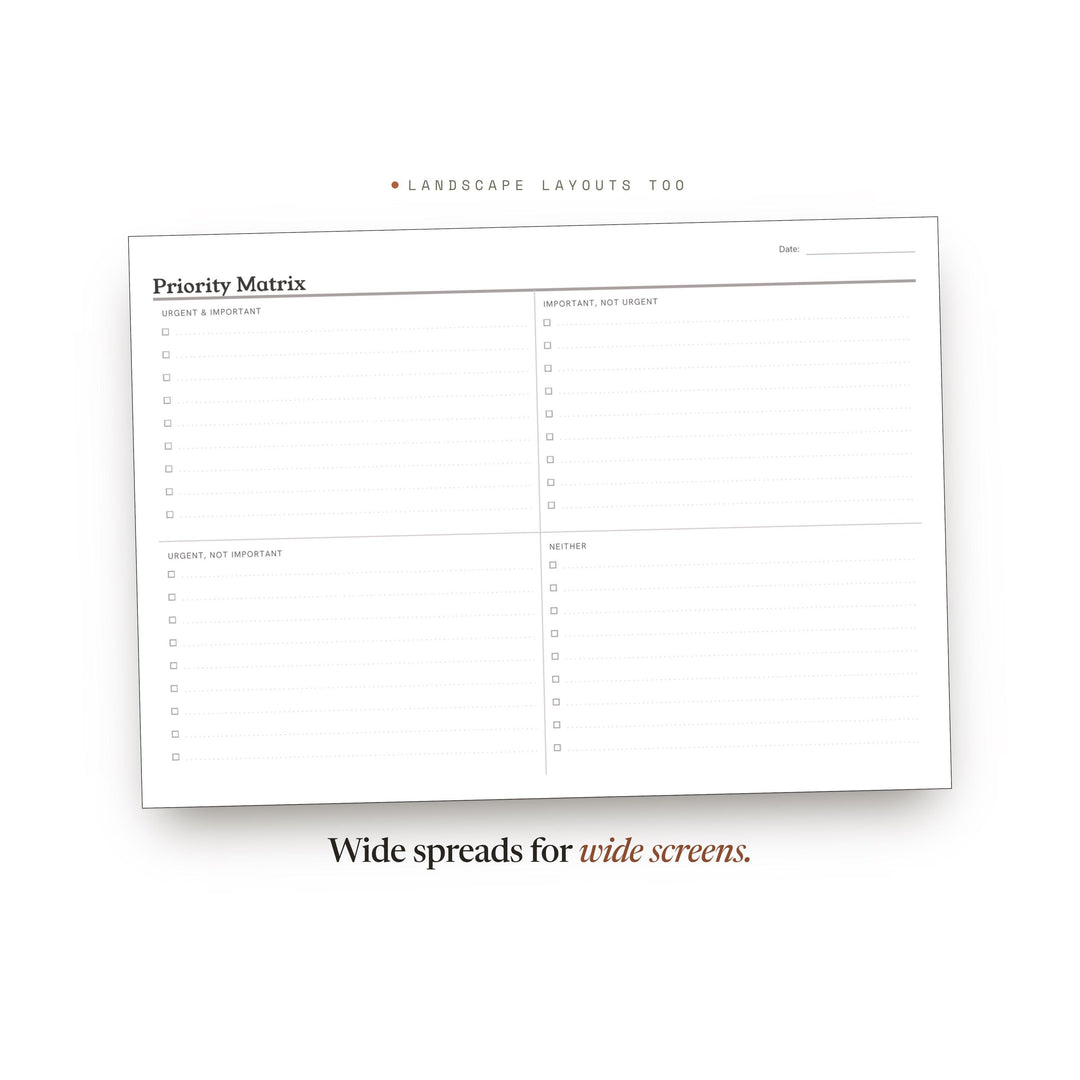 Priority Matrix Planner Insert | Study Planner | GoodNotes iPad PDF | Digital Download