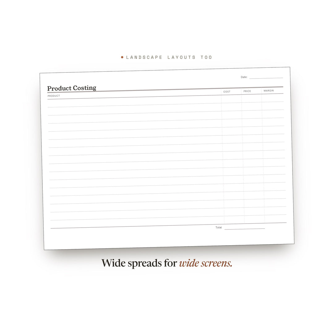 Product Costing printable planner insert — preview image 15 of 20