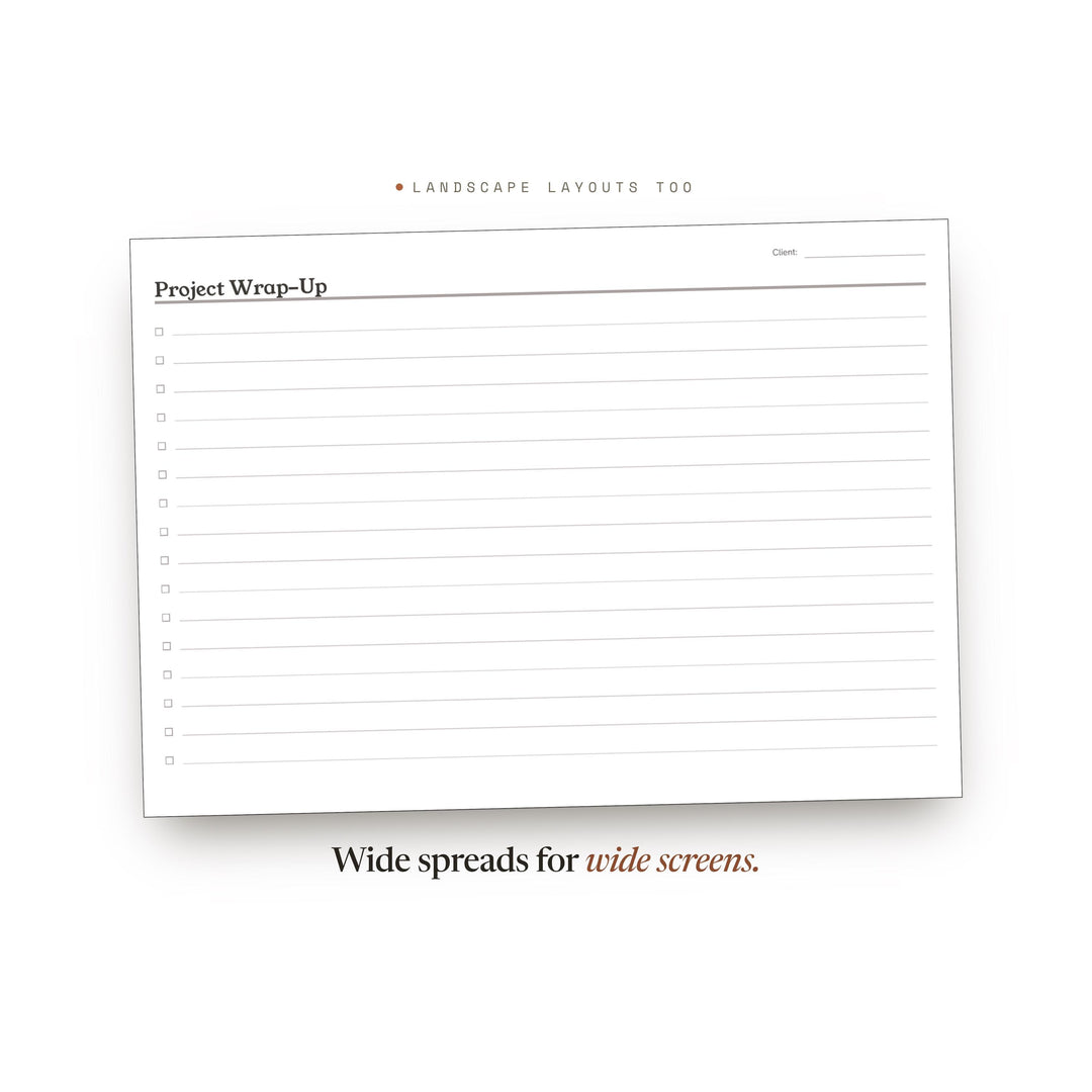 Project Wrap-Up Planner Insert | Freelance Planner | GoodNotes iPad PDF | Digital Download