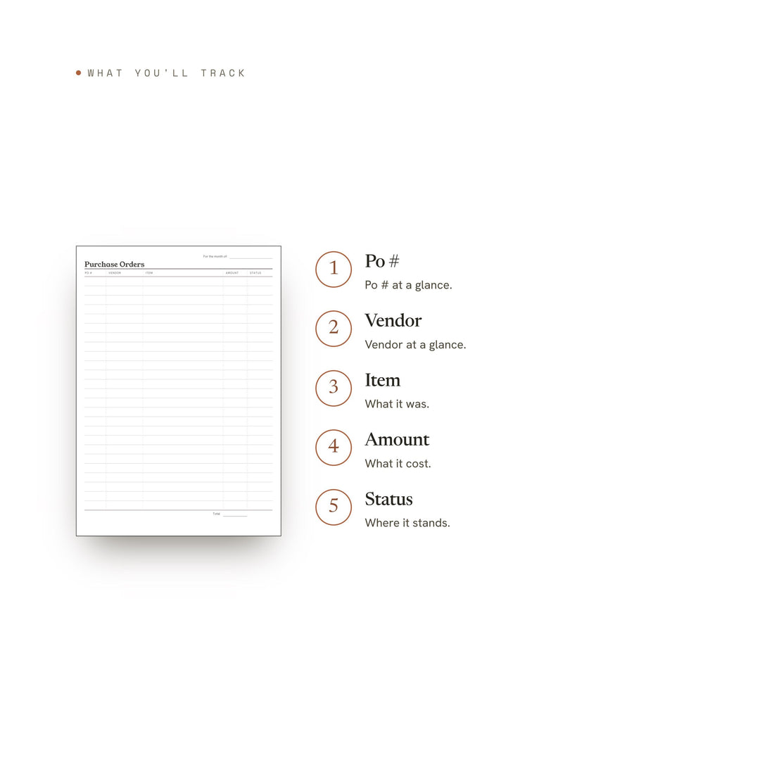 Purchase Orders printable planner insert — preview image 8 of 20