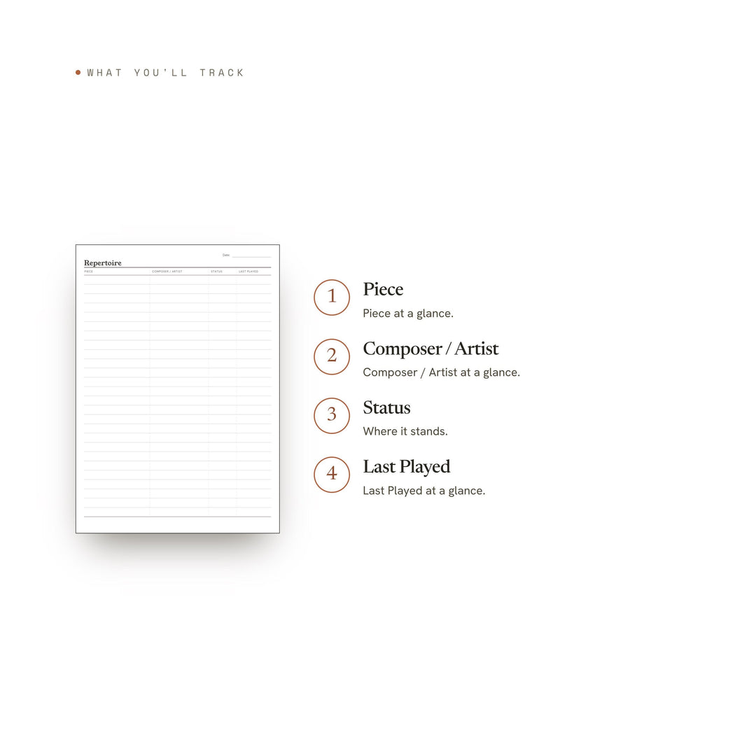 Repertoire printable planner insert — preview image 8 of 20