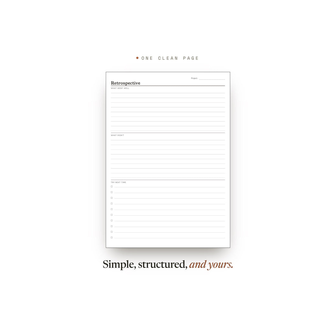 Retrospective printable planner insert — preview image 2 of 20