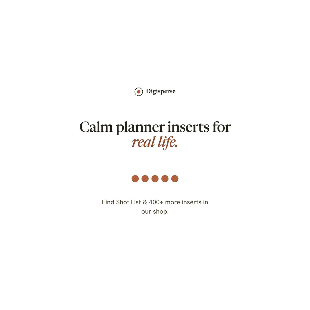 Shot List Planner Insert | Project Log | GoodNotes iPad PDF | Digital Download