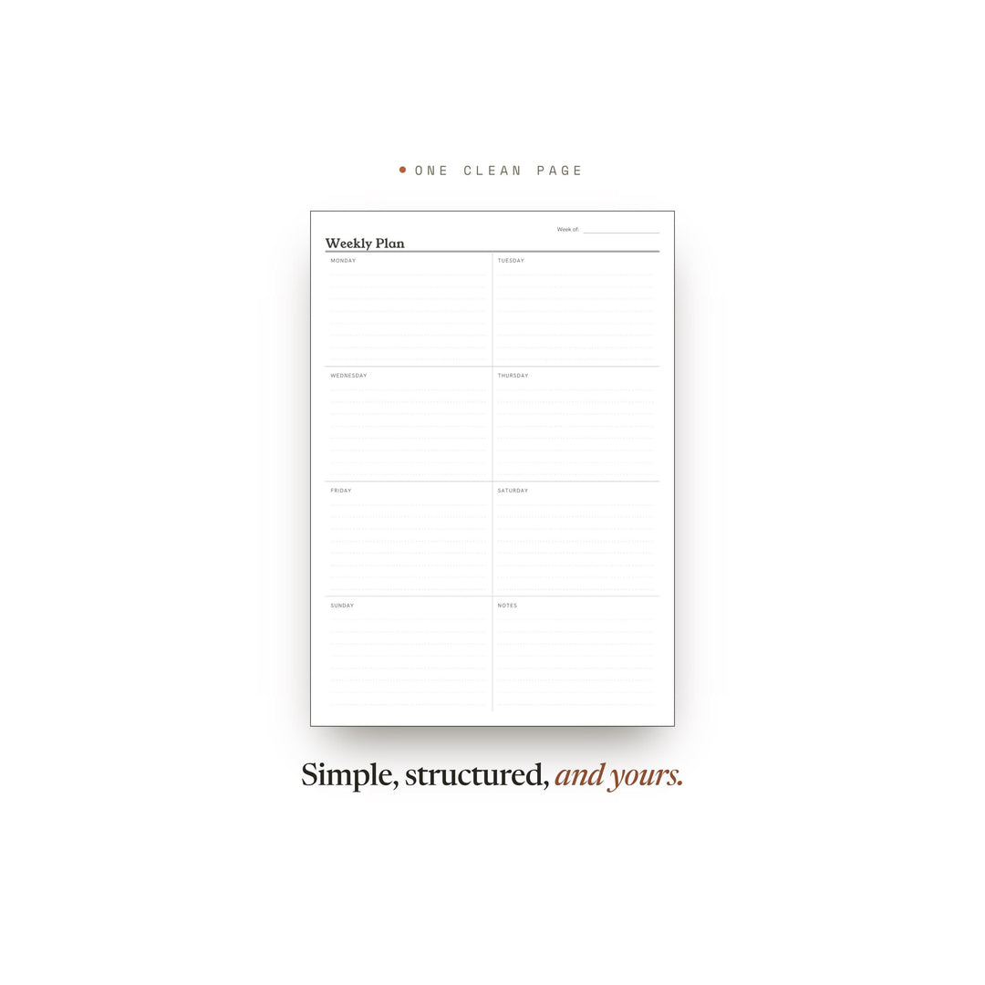 Weekly Plan Planner Insert | Note Taking Page | GoodNotes iPad PDF | Digital Download