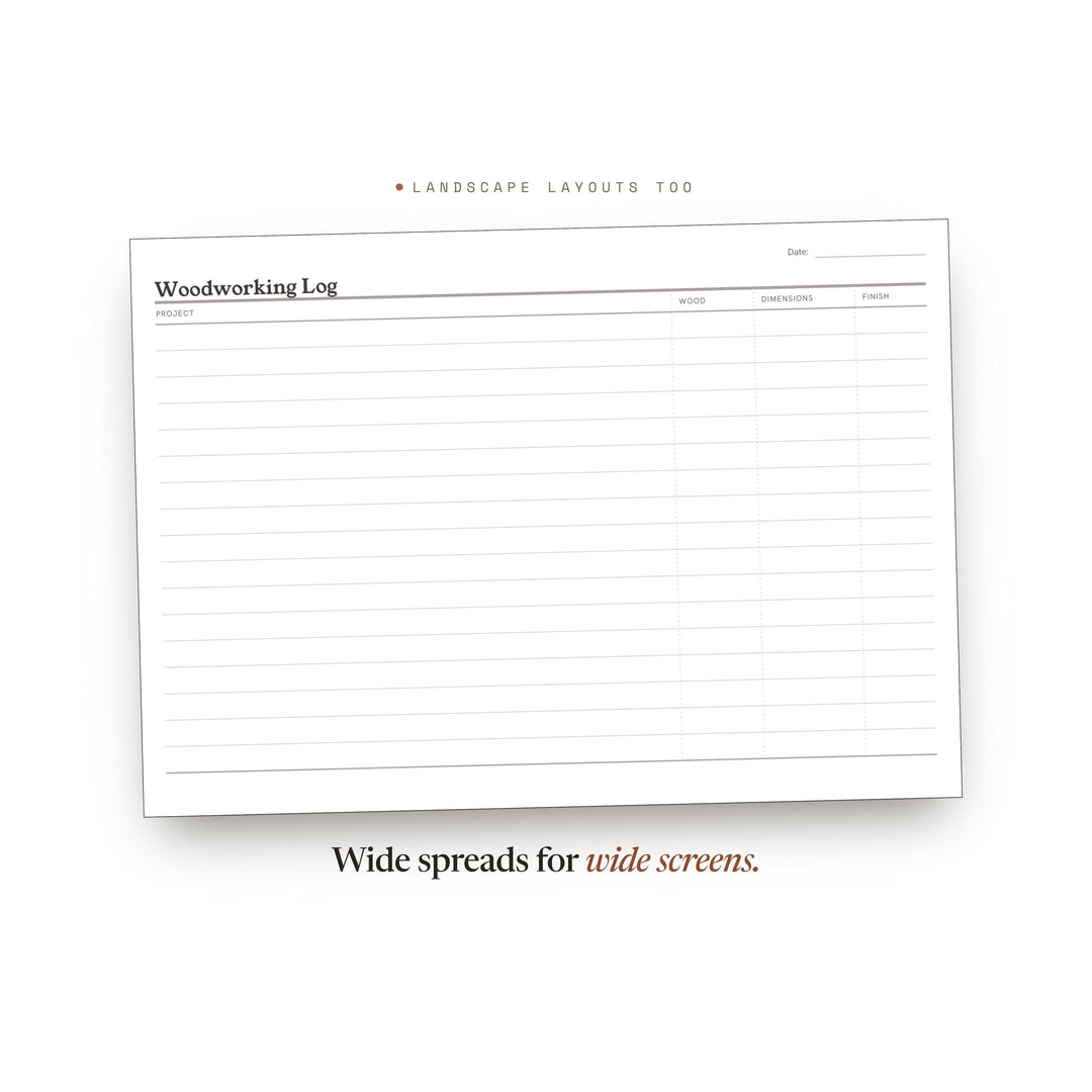 Woodworking Log printable planner insert — preview image 15 of 20