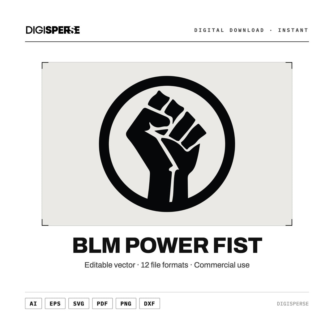Black Lives Matter Fist SVG PNG | Solidarity Resistance Symbol (Digital Download)