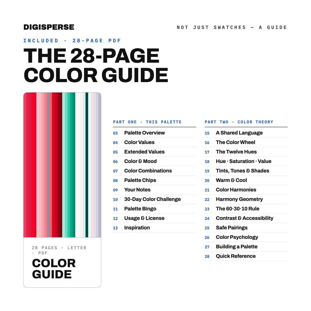Candy Cane Lane Color Palette | 30 Colors | Hex RGB CMYK | Procreate Swatches + ASE | Digital Download
