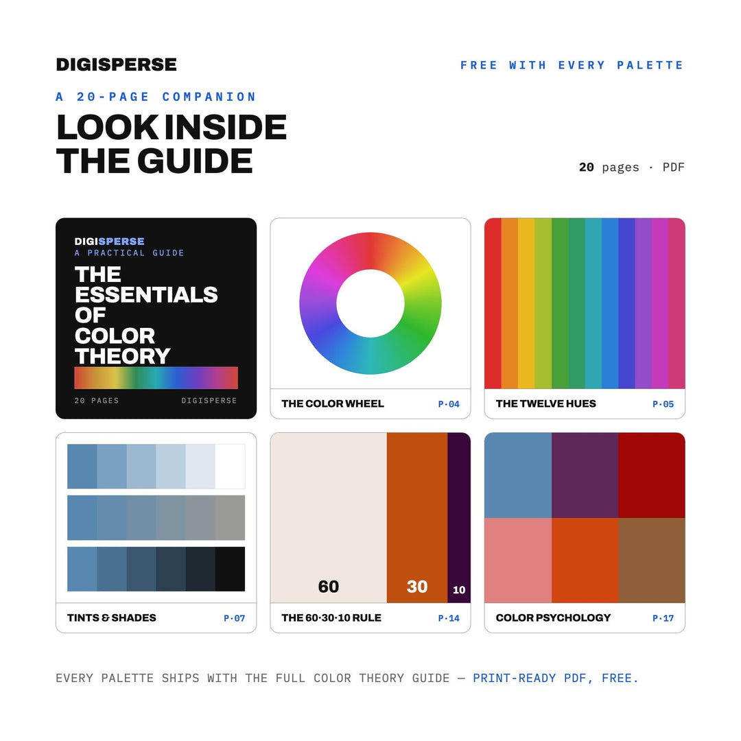Raw Emotion Color Palette | 30 Hex RGB CMYK Swatches (Digital Download)