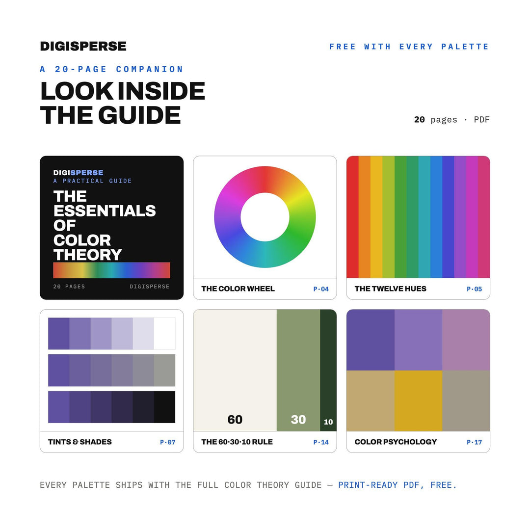 Lavender Farm Peak Color Palette | 30 Procreate Swatches, ASE, PDF (Digital Download)