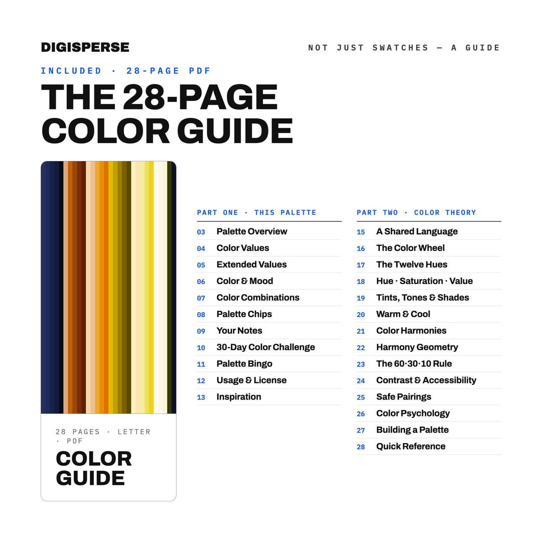 Harvest Supermoon Color Palette | 30 Colors | Hex RGB CMYK | Procreate Swatches + ASE | Digital Download