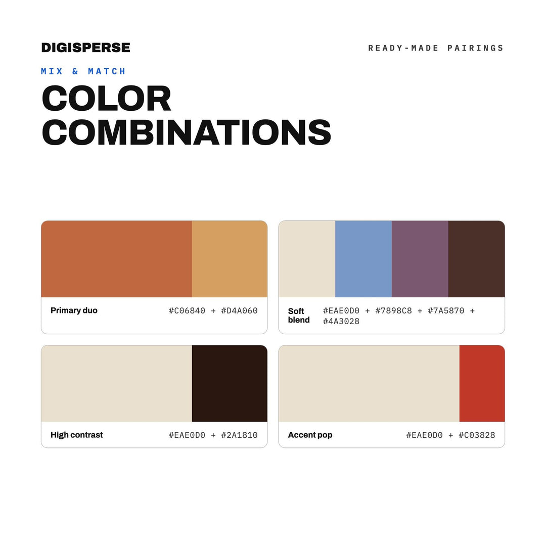 Warm Desert Color Palette for Southwest Landscape Art and Earthy Branding, 30 Canyon Rock Hues, Procreate Swatches, Hex Codes