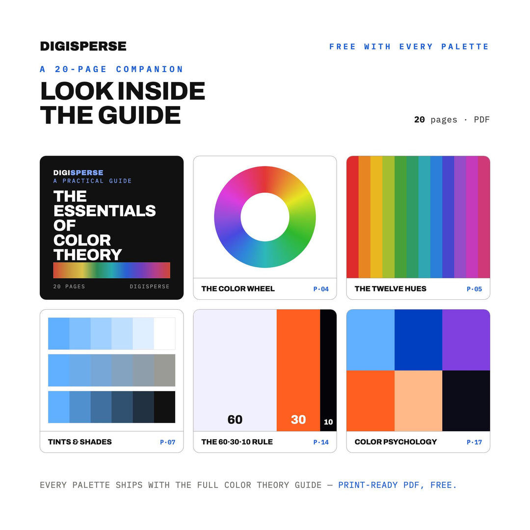 Neural Network Color Palette | 30 Colors, Hex, RGB, CMYK (Digital Download)