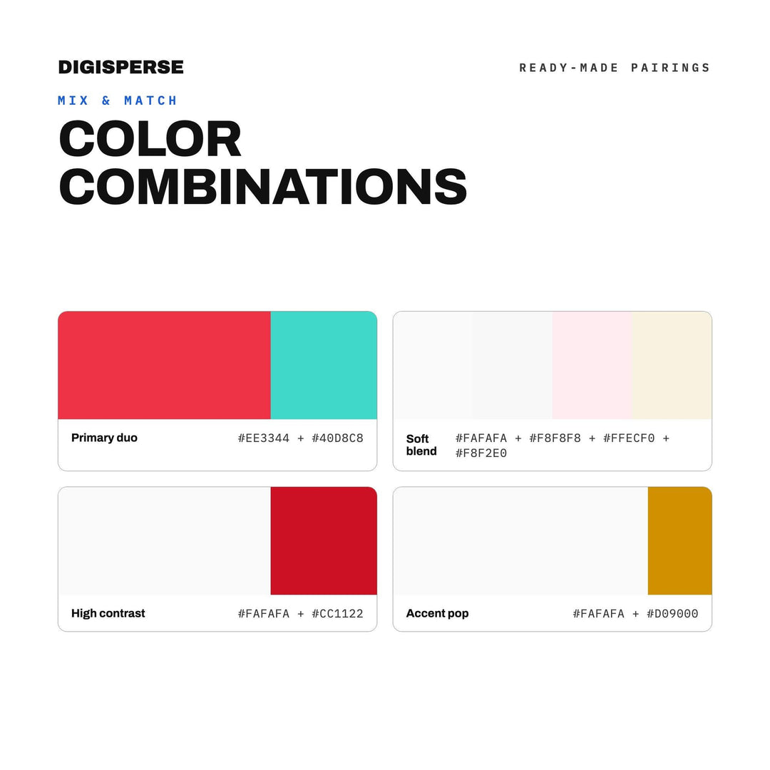 1950s Diner Color Palette | 30 Retro Americana Swatches (Digital Download)