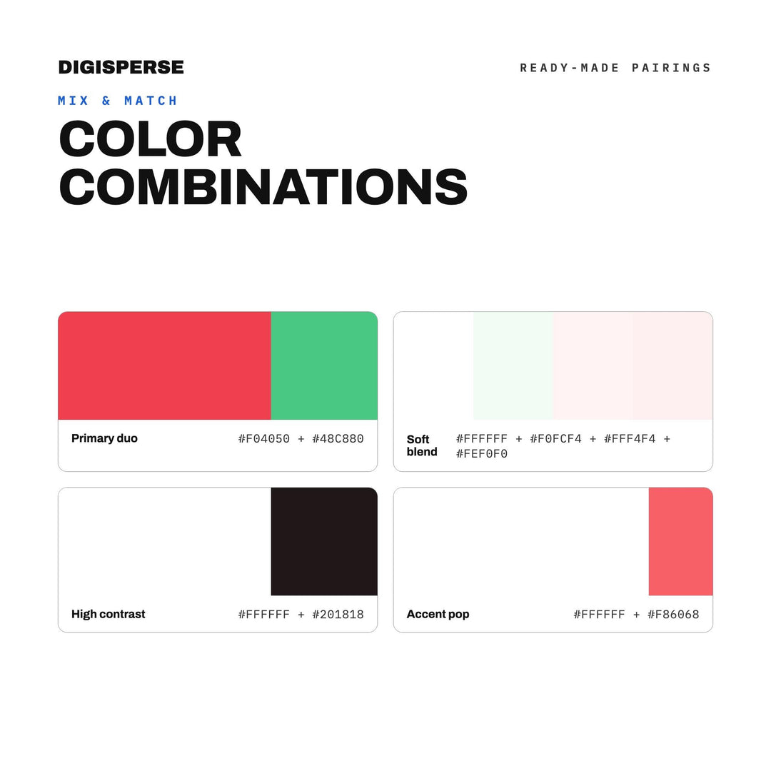 Watermelon Mint Color Palette | 30 Procreate Swatches, HEX, RGB, CMYK (Digital Download)