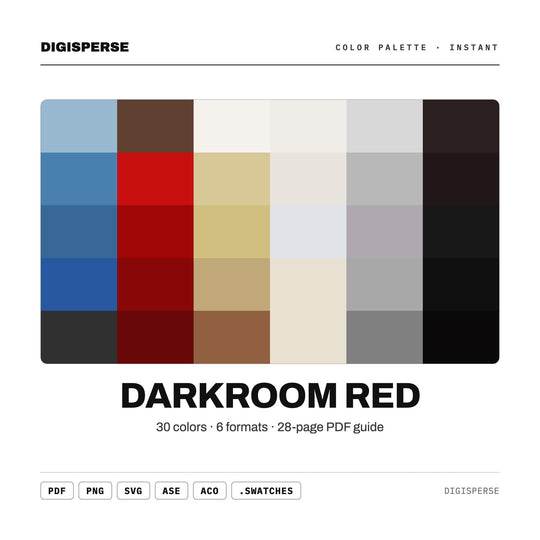 Darkroom Red color palette — main preview