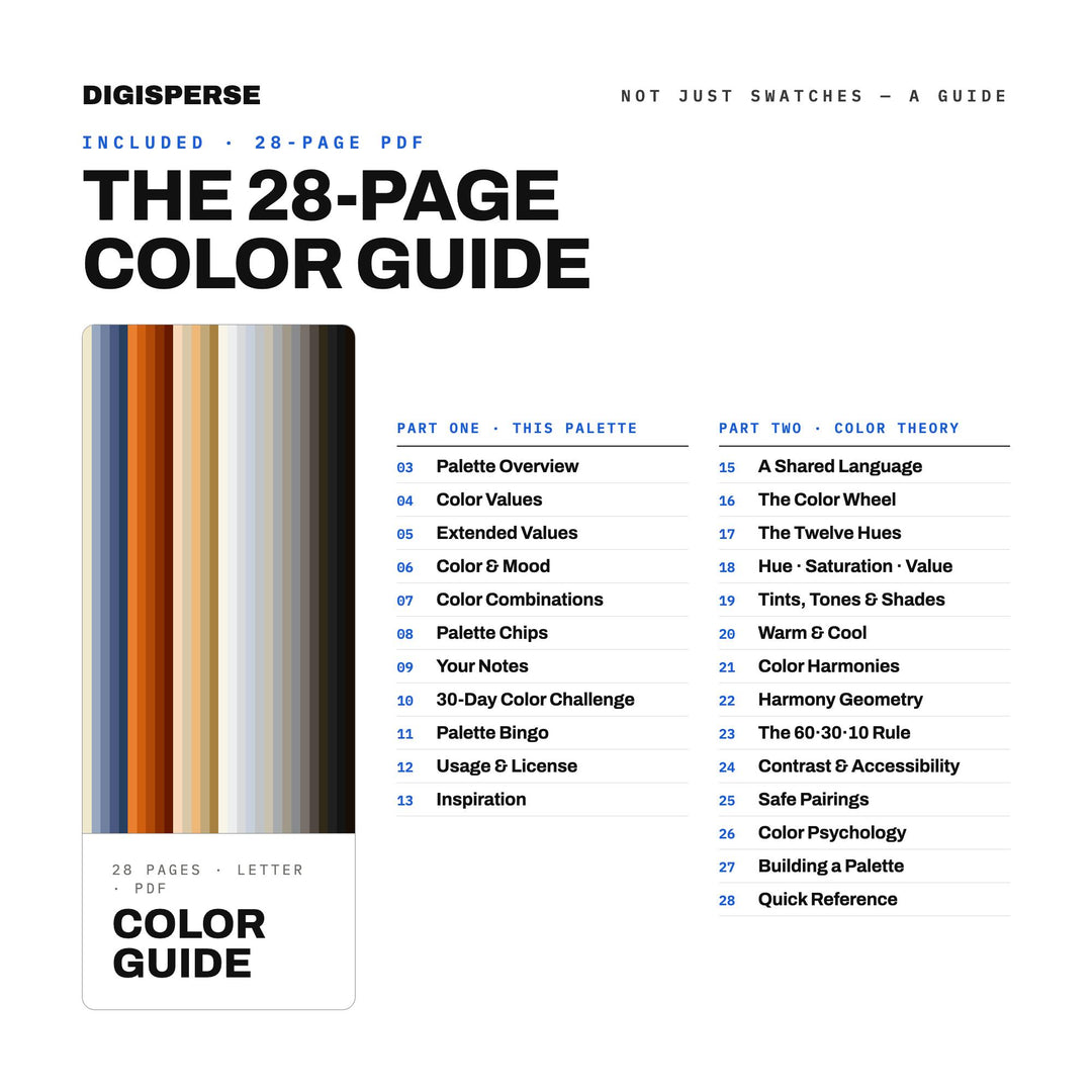 Dad Garage Retro Color Palette | 30 Procreate Swatches, ASE (Digital Download)