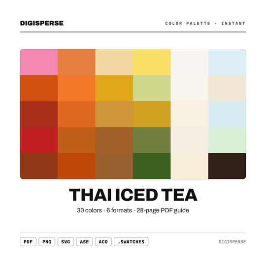 Thai Iced Tea color palette — main preview