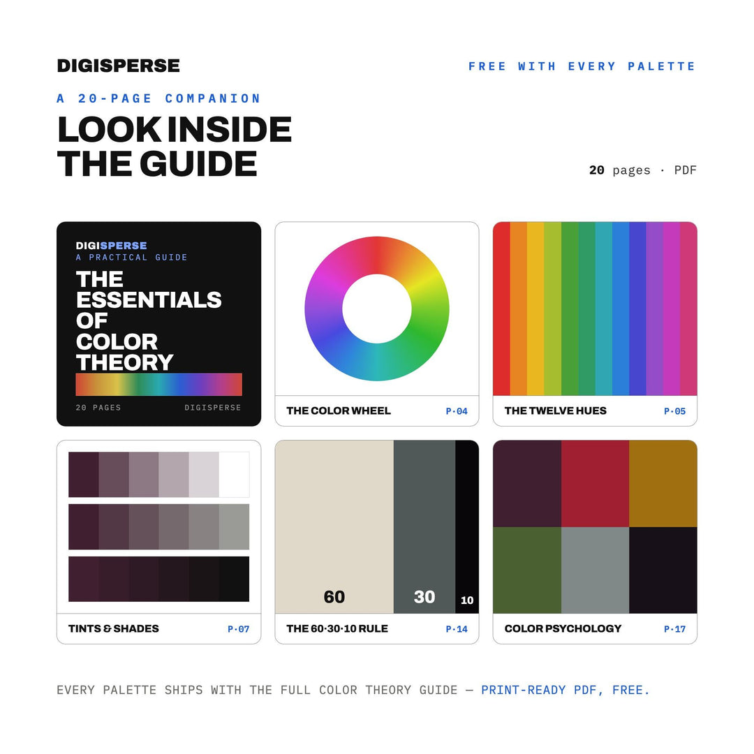 Forbidden Magic Color Palette | 30 Colors | Hex RGB CMYK | Color Guide | Procreate Swatches + ASE | Digital Download