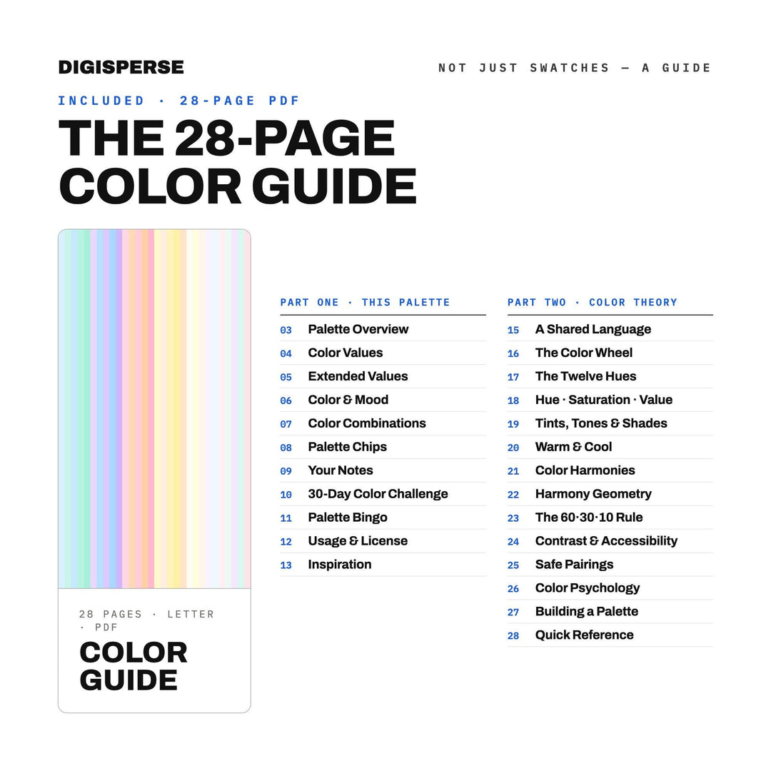 Anime Pastel Color Palette | 30 Procreate Swatches, HEX, RGB, CMYK (Digital Download)