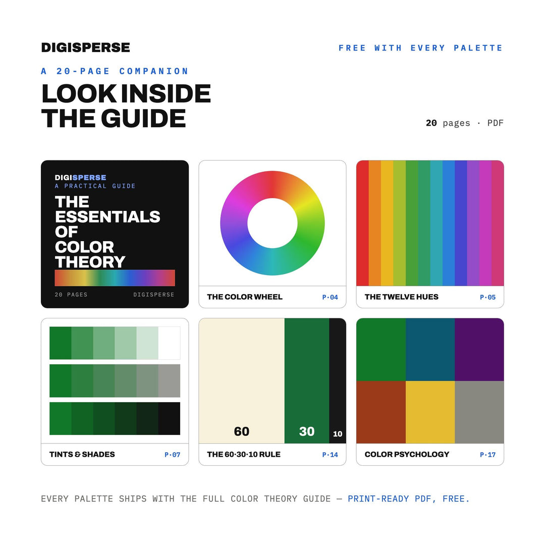 Mosaic Tiles Color Palette | 30 Colors, Hex, RGB, CMYK (Digital Download)