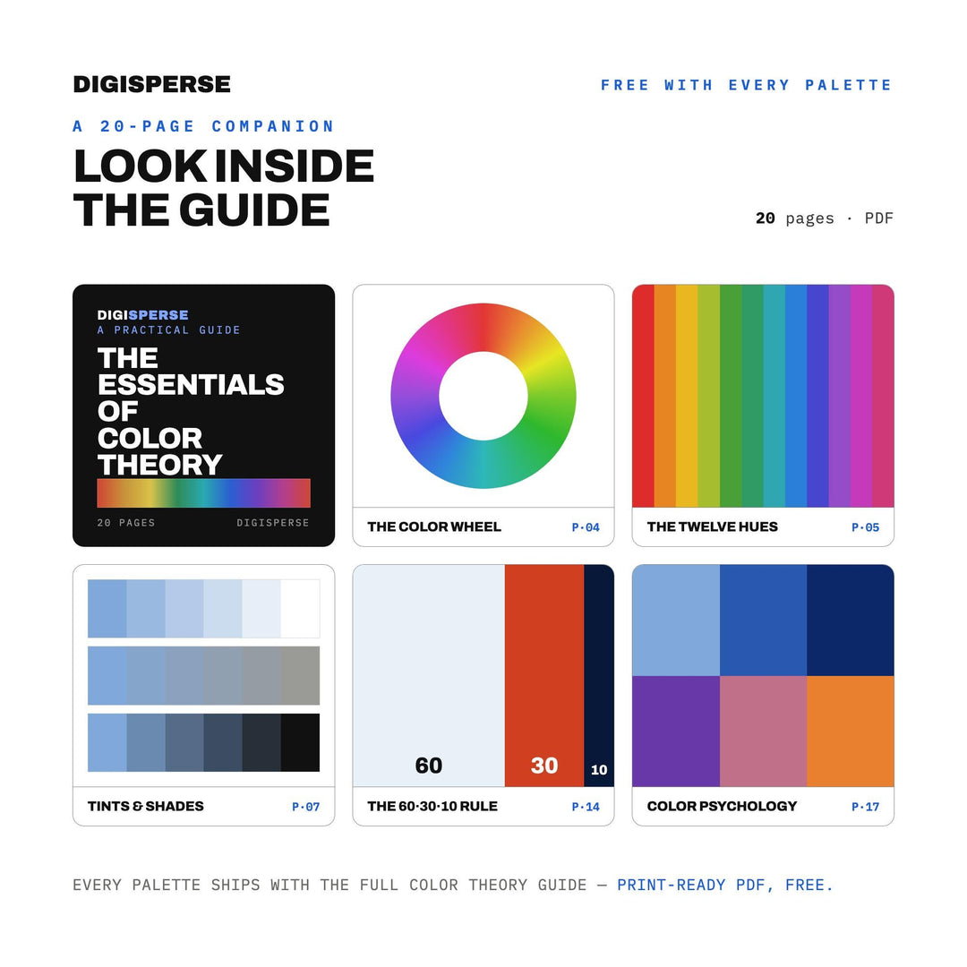 Pacific Ocean Dusk Color Palette | 30 Procreate Swatches, ASE, PDF (Digital Download)