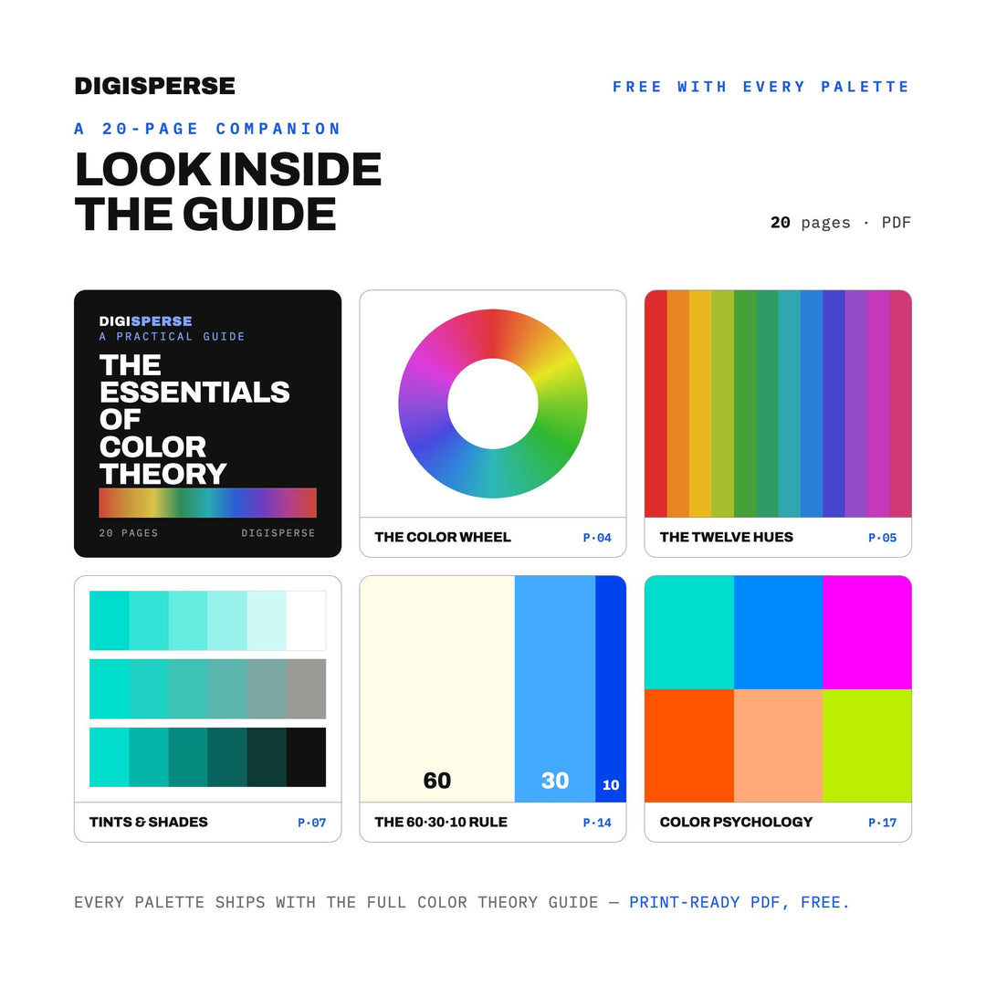 Joyful Chaos Color Palette | 30 Colors | Hex RGB CMYK | Color Guide | Procreate Swatches + ASE | Digital Download