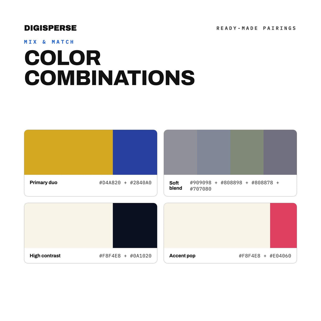 Midnight In Paris Color Palette | 30 Colors, Hex, RGB, CMYK (Digital Download)